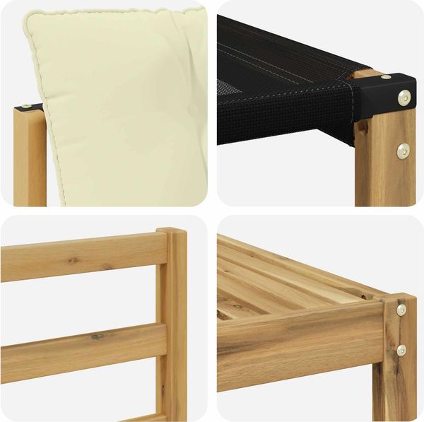 vidaXL Outdoor-Sofagarnitur 6 pcs Weiß und Creme 79 x 79 x 37 cm 3388696 Bild 8
