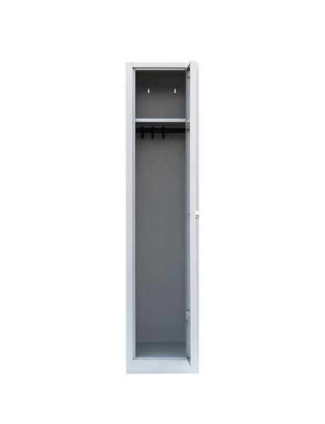 Komfort Spind Garderobenschrank Stahlschrank Metallschrank Kleiderspind 180 x 41,5 x 50 cm Weiß 1 Abteil, 515117