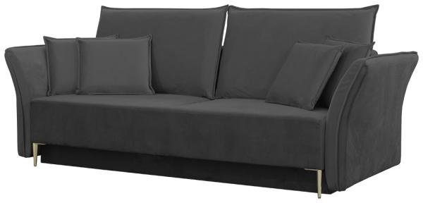 Schlafsofa Mokoli (Farbe: Tiffany 19, Füße: Gold)