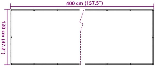 vidaXL Balkon-Sichtschutz Grau 400x120 cm PVC 4005493 Bild 6