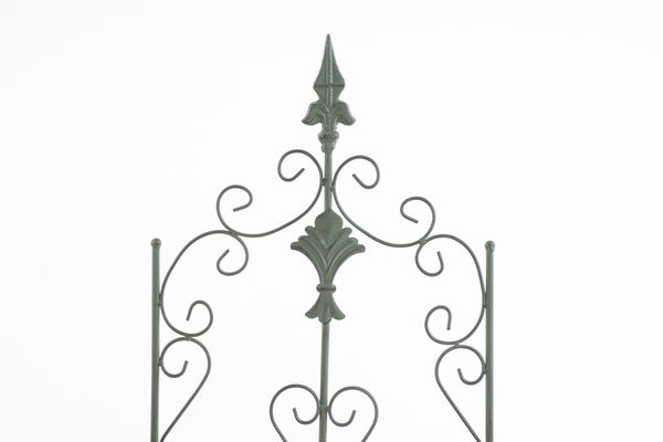 Rankgitter FALK - 35 x 1 x 122 cm, Metall, Antik-Grün | Rankhilfe Kletterpflanzen Gartendekoration Bild 2