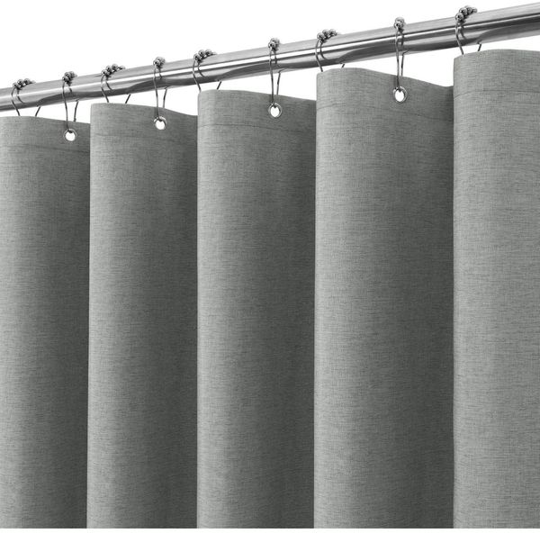 Duschvorhang Leinen Metall Duschvorhangringe Stoff Textil Badewannenvorhang Anti