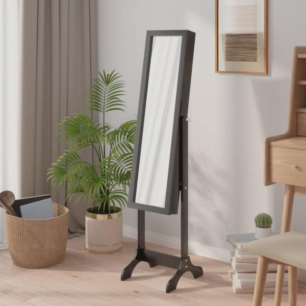 vidaXL Standspiegel Schwarz 34x37x146 cm 351764