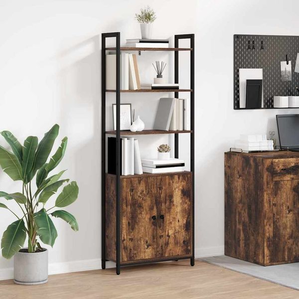 vidaXL Bücherregal Geräucherte Eiche 60 x 24 x 161 cm Holzwerkstoff 883858