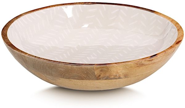 ZELLER 25696 Schale BEIGE, Mangoholz, ca. Ø 25 x 6 cm
