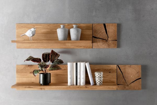 Wandboard 124cm 'Danzig II' Wildeiche massiv Bild 2