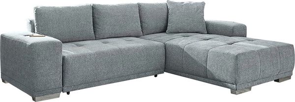 Jockenhöfer Gruppe Ecksofa Luciano L-Form mit induktiver Lademöglichkeit, USB-A & USB-C Ladeport, Bettkasten/Stauraum, rechts/links montierbar, große Liegefläche