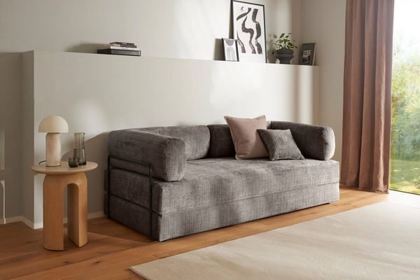 homsy by Ana Johnson Schlafsofa Folda Dauerschläfer, B: 206 cm, Liegefl. 181x198 cm, mit Bett-/Schlaffunktion, inkl. 1x Zierkissen, Tonnentaschenfederkern