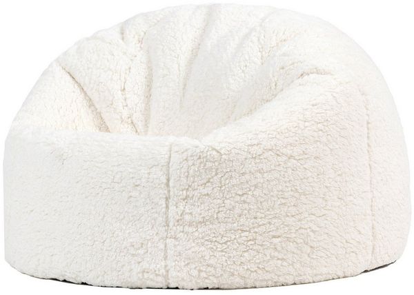 Icon Kingston Sitzsack Kinder, Beige, Fleece Stoff, Sitzsack mit Füllung, Bequemer Kinder Sessel, Kuschelsessel, Lese Sessel, Schlafzimmer, Kinderzimmer, Wohnzimmer