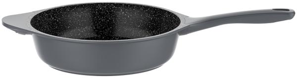 Schäfer Bratpfanne Ø28cm 3,9L Aluminium Phenolharz Pfanne Induktion Antihaft Beschichtung silber