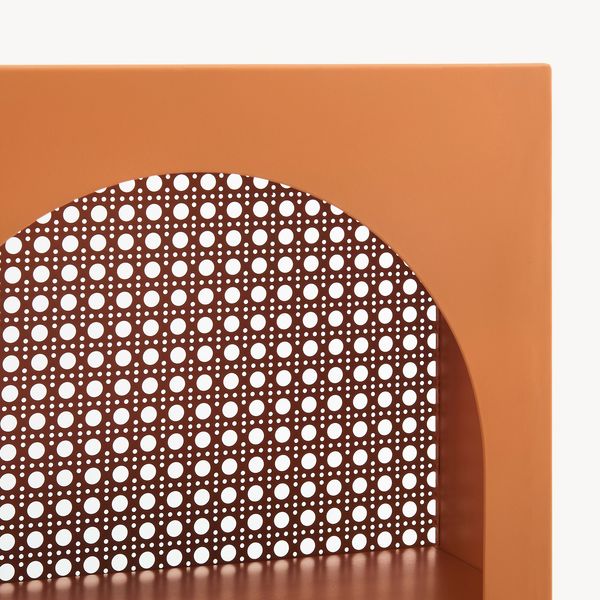 Wandregal Jäller Metall 40x30x13 cm Orange [en. casa] Bild 6