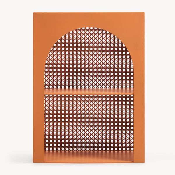 Wandregal Jäller Metall 40x30x13 cm Orange [en. casa] Bild 4
