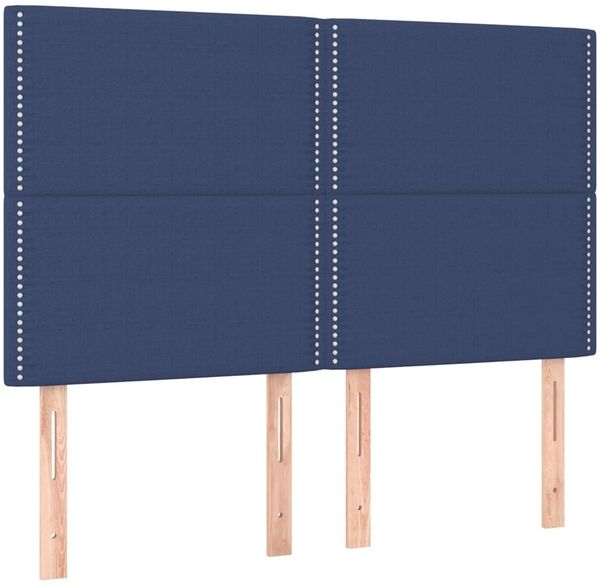 vidaXL Bettgestell ohne Matratze Blau 140x190 cm Stoff 3124974 Bild 9