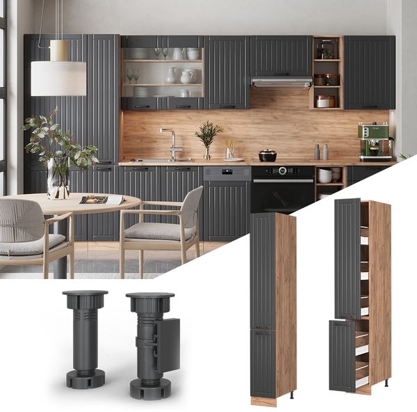 Apothekerschrank Fame-Line Dunkelgrau 30 cm Vicco Bild 2