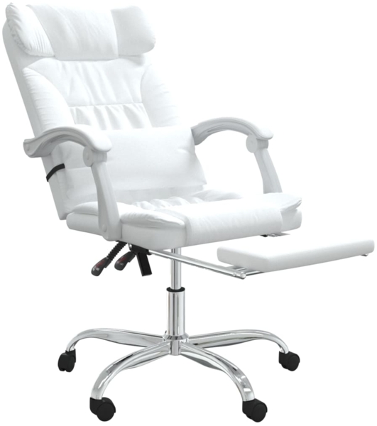 vidaXL Bürostuhl mit Massagefunktion Weiß Kunstleder 349748 Bild 5