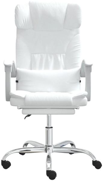 vidaXL Bürostuhl mit Massagefunktion Weiß Kunstleder 349748 Bild 2