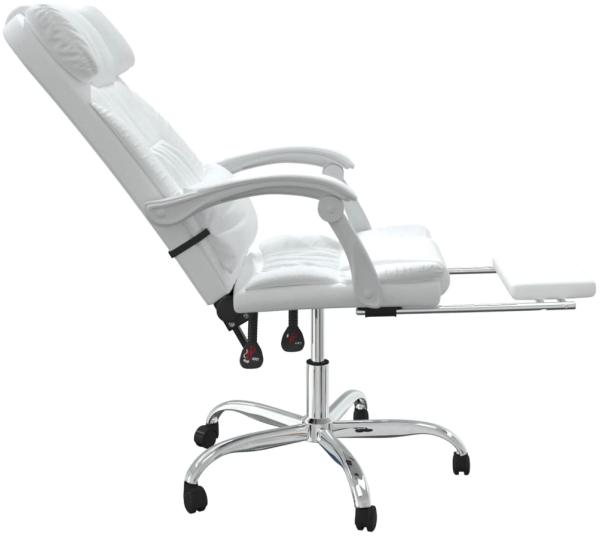 vidaXL Bürostuhl mit Massagefunktion Weiß Kunstleder 349748 Bild 6