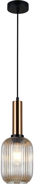 Italux Antiola moderne schwarze Pendelleuchte (PND-5588-1M-BRO+AMB)