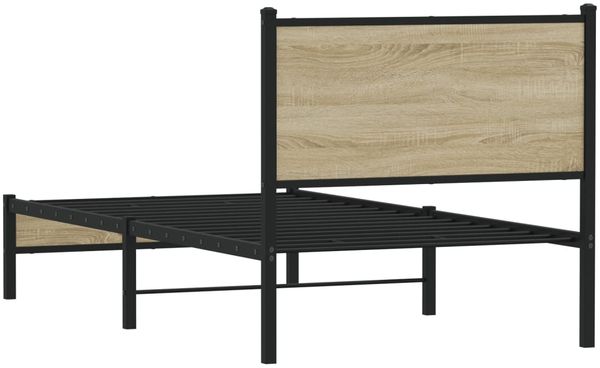 vidaXL Metallbett ohne Matratze Sonoma-Eiche 80x200 cm 4007859 Bild 7