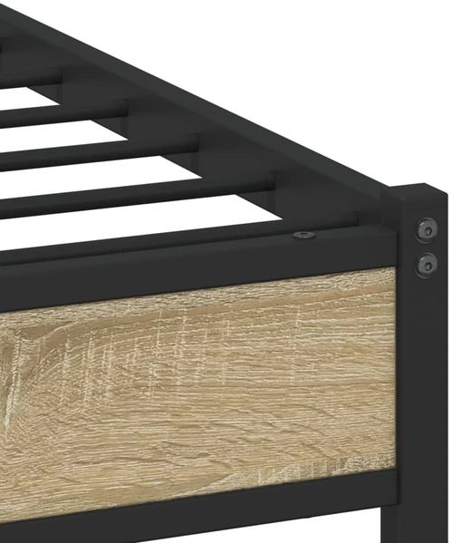 vidaXL Metallbett ohne Matratze Sonoma-Eiche 80x200 cm 4007859 Bild 8