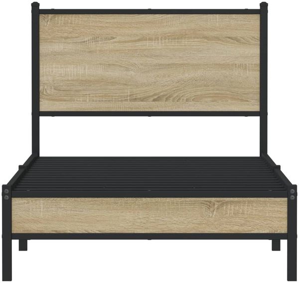vidaXL Metallbett ohne Matratze Sonoma-Eiche 80x200 cm 4007859 Bild 5