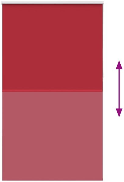 vidaXL Verdunkelungsrollo Rot 130x230cm Stoffbreite 126,6cm Polyester 4011862 Bild 5