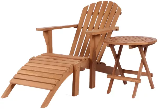 Liegesessel Adirondack Montreal und Tisch Dorset Teak-KOMPLETTSET Bild 2