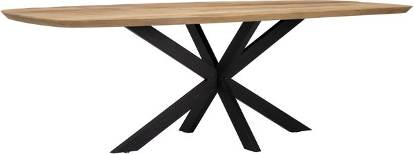 Esstisch Evo aus recyceltem Teakholz, modern und massiv, Natur, 240 cm, für 8–10 Personen