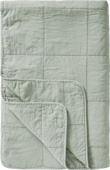 Ib Laursen - Decke Quilt Tagesdecke Überwurf 180x130cm Vintage Grün 6208-81