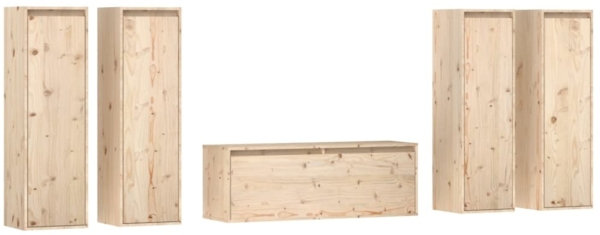 vidaXL TV-Schränke 5 Stk. Massivholz Kiefer 3100209