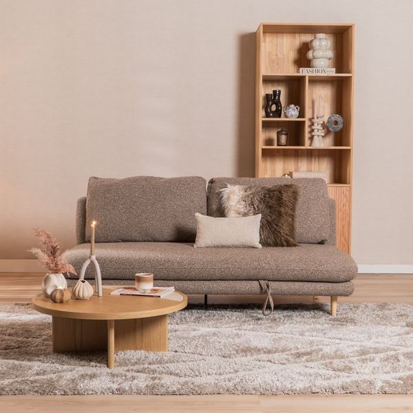Bronx71 Schlafsofa 2-Sitzer Lauri Bouclé Melange braun