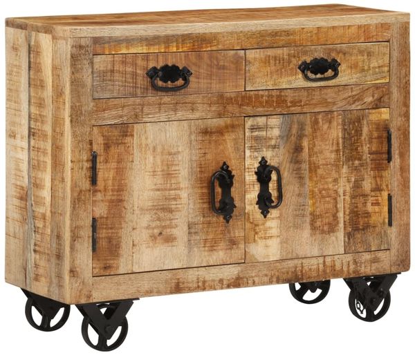 vidaXL Sideboard 80x30x65 cm Massives Raues Mangoholz 351689