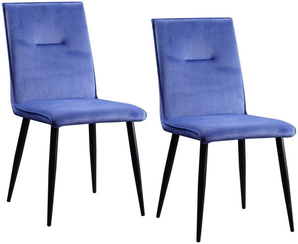 HTI-Living Esszimmerstuhl Stuhl Salinas Velvet Blau (Set, 2 St), Esszimmerstuhl Samt
