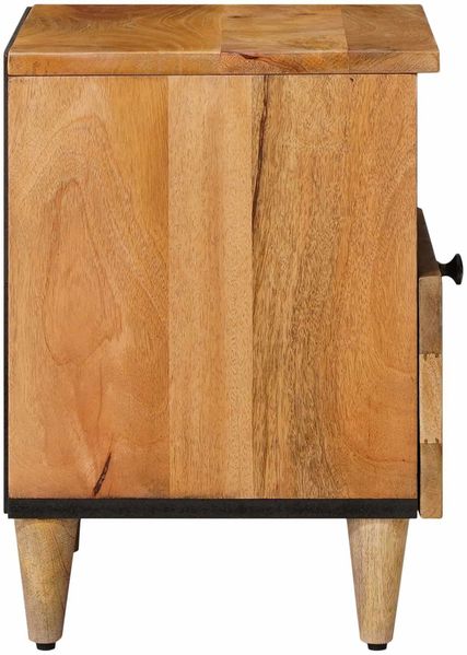 vidaXL Nachttisch 2 pcs Natur 40 x 33 x 46 cm Massivholz Mango 4018267 Bild 4