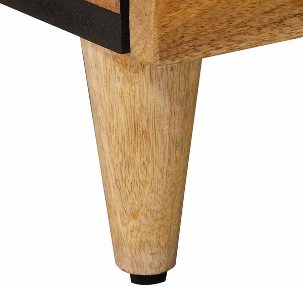 vidaXL Nachttisch 2 pcs Natur 40 x 33 x 46 cm Massivholz Mango 4018267 Bild 8