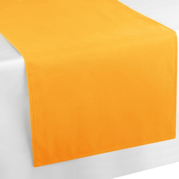 Tischläufer Tischband Tischuntersetzer 140x40 cm, schlicht und modern in vielen verschiedenen Farben erhältlich (hellorange - marigold)