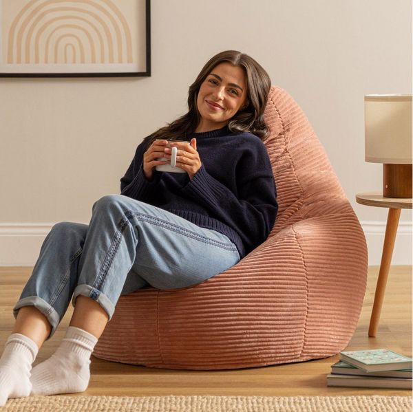 icon Sitzsack Sessel mit Rückenlehne aus Cord „Dalton“, Sitzsack XXL, Gaming Sitzsack, Made in Germany, Erwachsene & Kinder