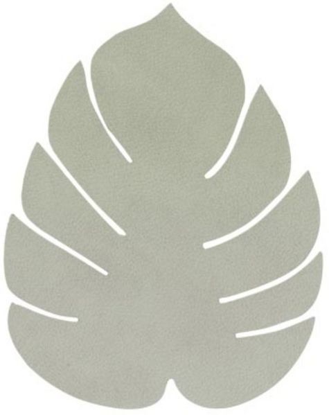 LIND DNA Platzset NUPO Untersetzer Monstera Leaf olive green 14x12, Glass Mat Monstera Leaf Nupo Olive Green