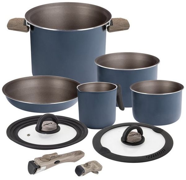BRUNNER Topf-Set BRUNNER Camping Topfset TORRALTA Vacublock Leicht, Stapelbar, Alu, (7-tlg) Bild 4
