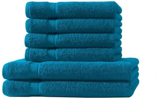 Hometex Premium Textiles Handtuch in Premium Qualität 500 g/m², Feinster Frottier-Stoff 100% Baumwolle, 2x Duschtuch + 4x Handtuch, weich, saugfähig, extra schwer & flauschig - TEST BILD TOP MARKE 2025