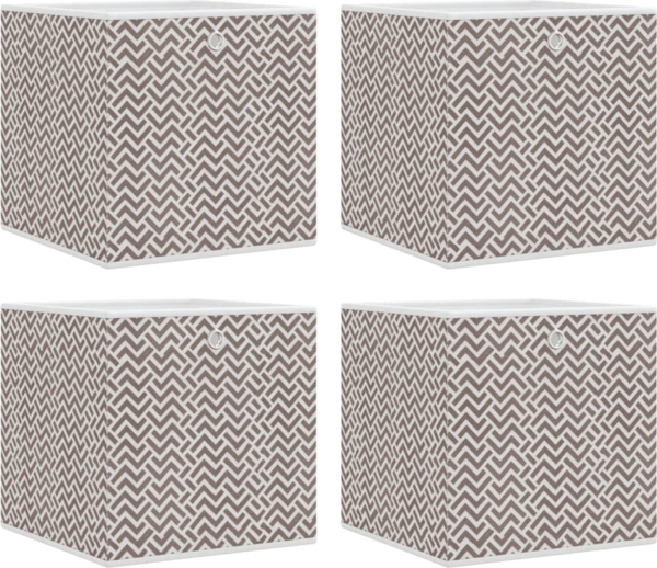 vidaXL Faltboxen 4 Stk. Braun 32x32x32 cm Vlies 4018985