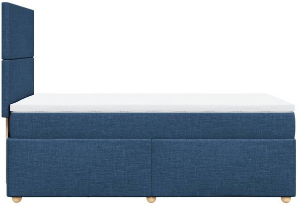 vidaXL Boxspringbett mit Matratze Blau 100x200 cm Stoff 3293490 Bild 7
