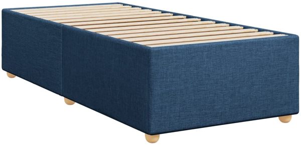 vidaXL Boxspringbett mit Matratze Blau 100x200 cm Stoff 3293490 Bild 10