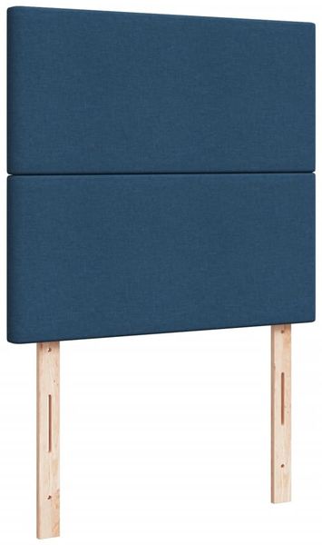vidaXL Boxspringbett mit Matratze Blau 100x200 cm Stoff 3293490 Bild 9