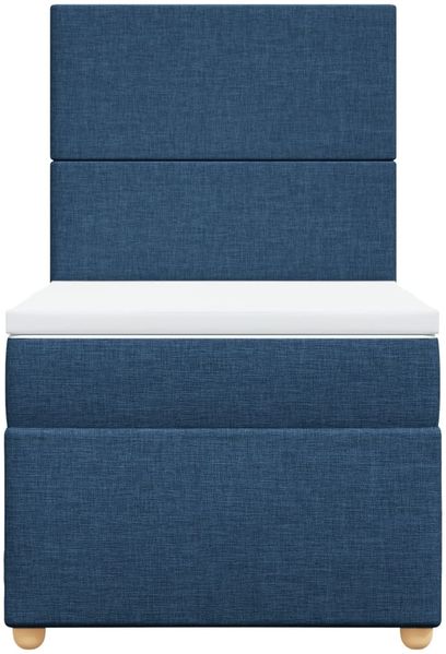 vidaXL Boxspringbett mit Matratze Blau 100x200 cm Stoff 3293490 Bild 6