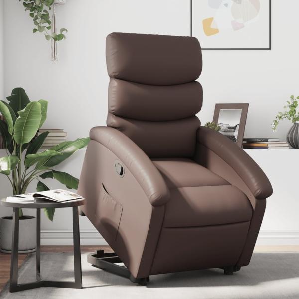 vidaXL Relaxsessel mit Aufstehhilfe Braun Kunstleder 3204042