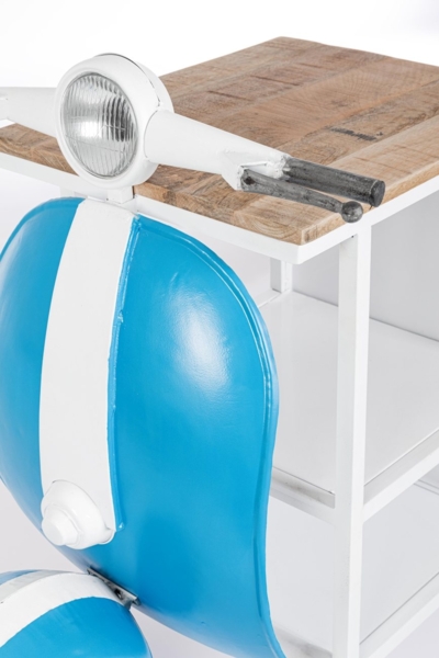 Regal Vespa aus Metall, Blau Bild 4