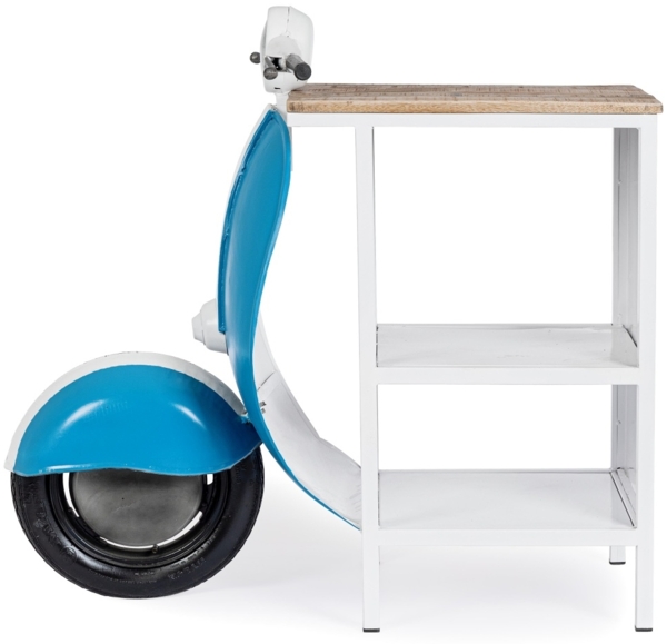 Regal Vespa aus Metall, Blau Bild 2