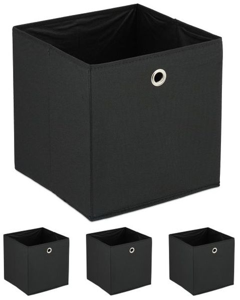 Schwarze Aufbewahrungsbox im 4er Set