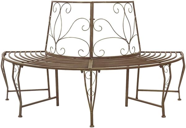 vidaXL Baumbank 4-Sitzanzahl 160 x 80 x 89 cm Stahl Antikbraun 42029526